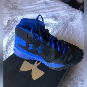 Blue Under Armour Basketball Shoes